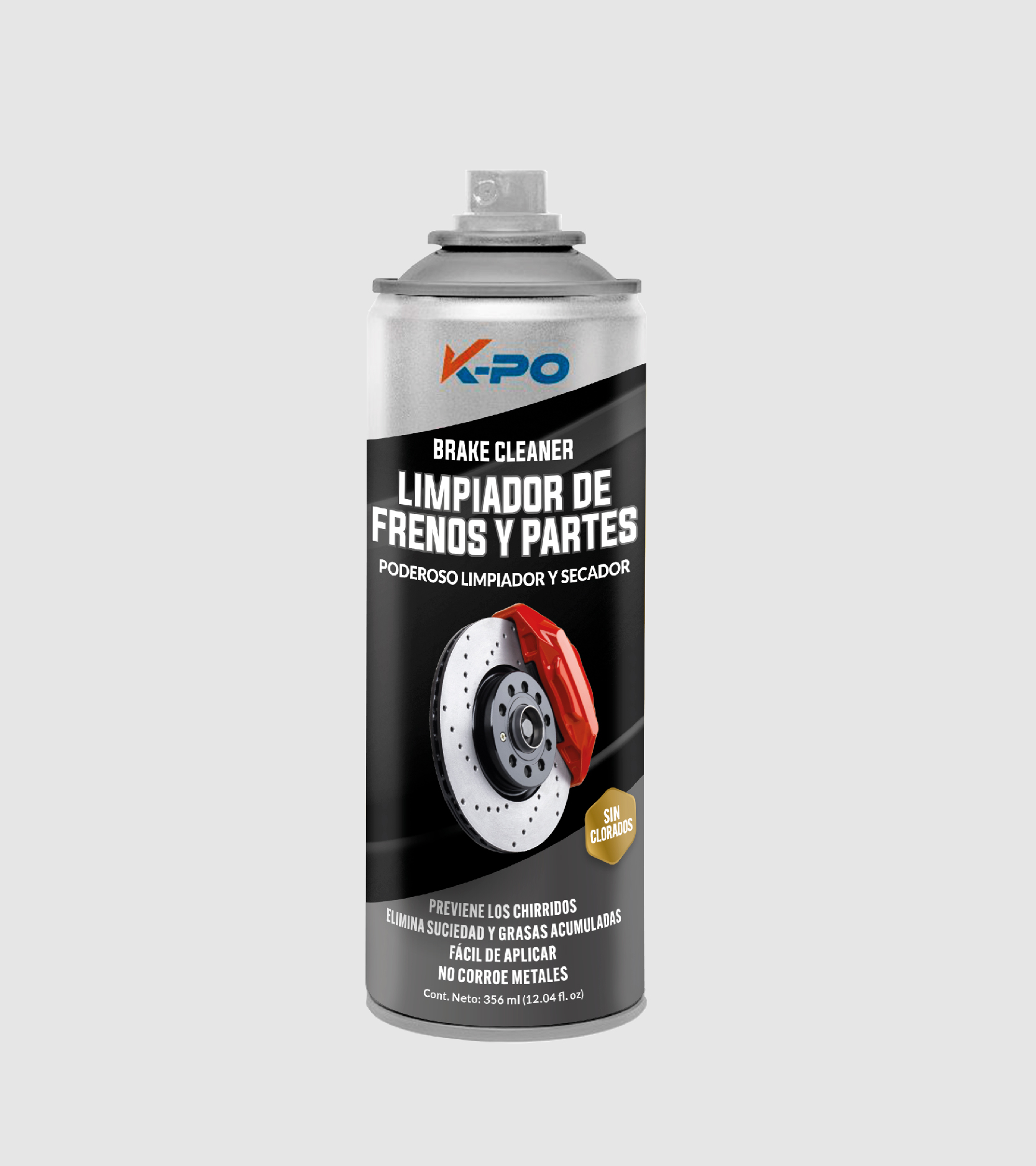 Limpiador de frenos y partes – Spray 356 ml – K-PO Para los expertos